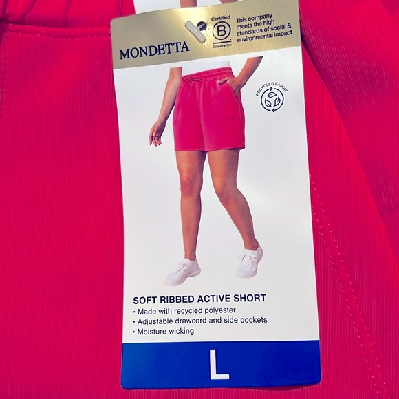 Mondetta Womens Midweight Ribbed Scuba Short Medium NEW - Picture 6 of 7